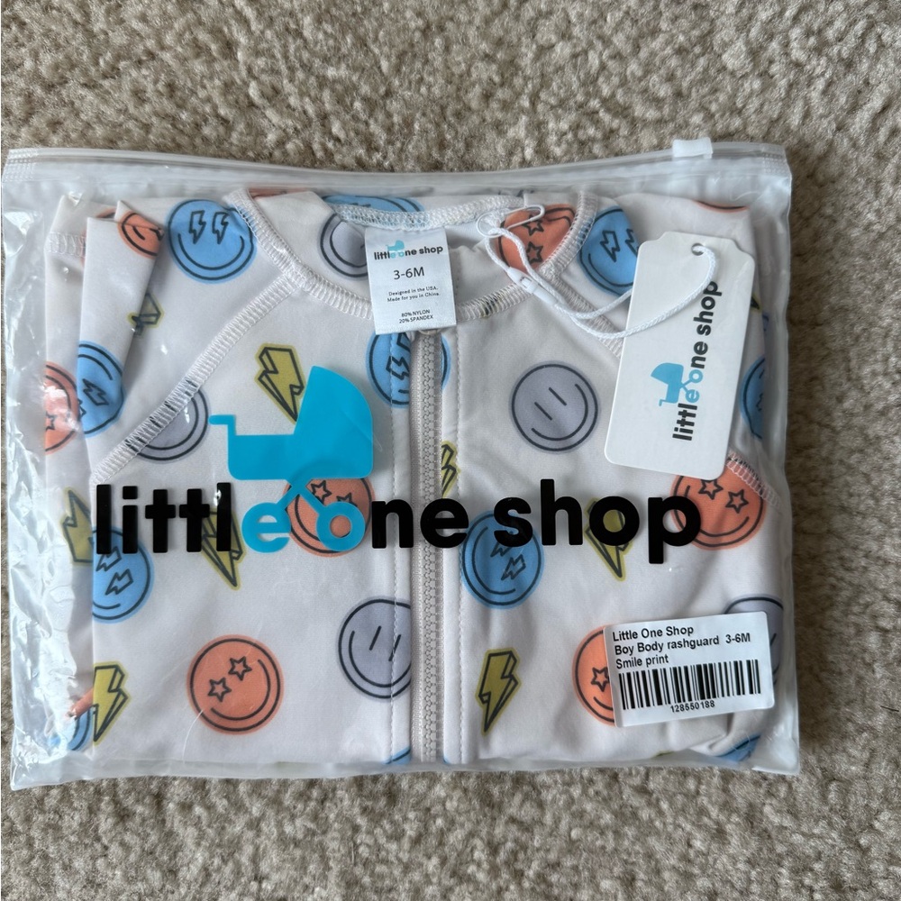 Little One Shop Kids Rashguard - Blue and Orange